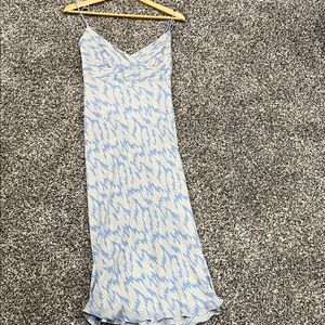 J. Crew Blue and Cream Maxi Dress